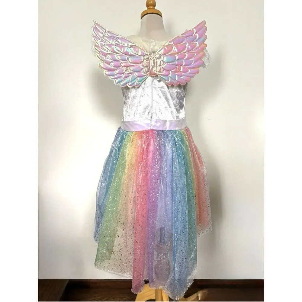 NEW Hyde & Eek Boutique Girls Medium (8) Rainbow Unicorn Fairy Costume